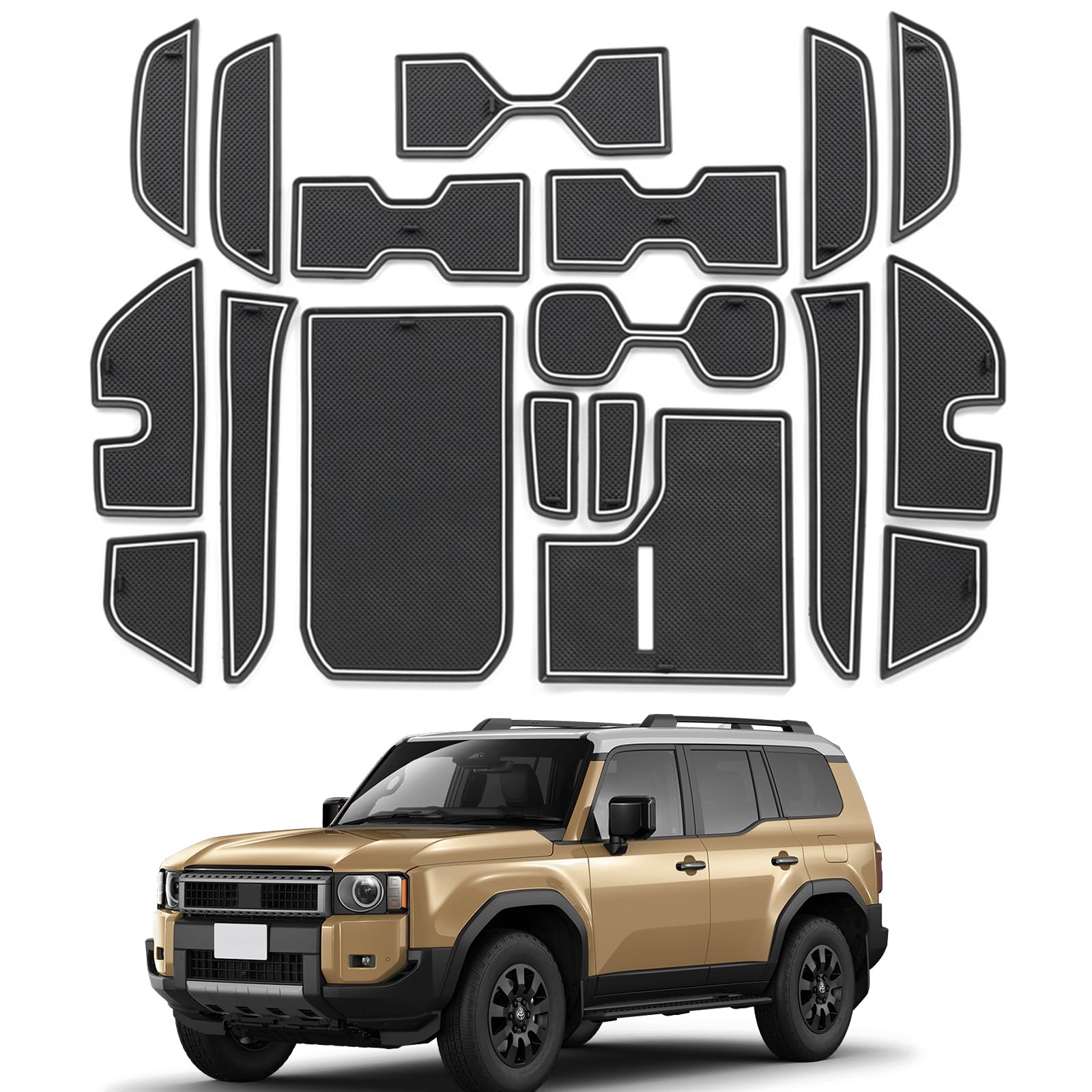 

Резиновый коврик Temiry Toyota Rankle 250 для Land Cruiser 250 Эксклюзивный коврик с кармашками