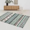 Moroccan Geometric Rug Machine Washable, Non-Slip Carpet Foldable Mat for Living Room, Bedroom, Kitchen, Entryway, Bathroom Mat