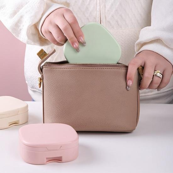 Travel Jewelry Case with Mirror And Comb Portable Compartmented Jewelry Storage Box Mini Jewelry Organizer for Women Earrings Small Accessories