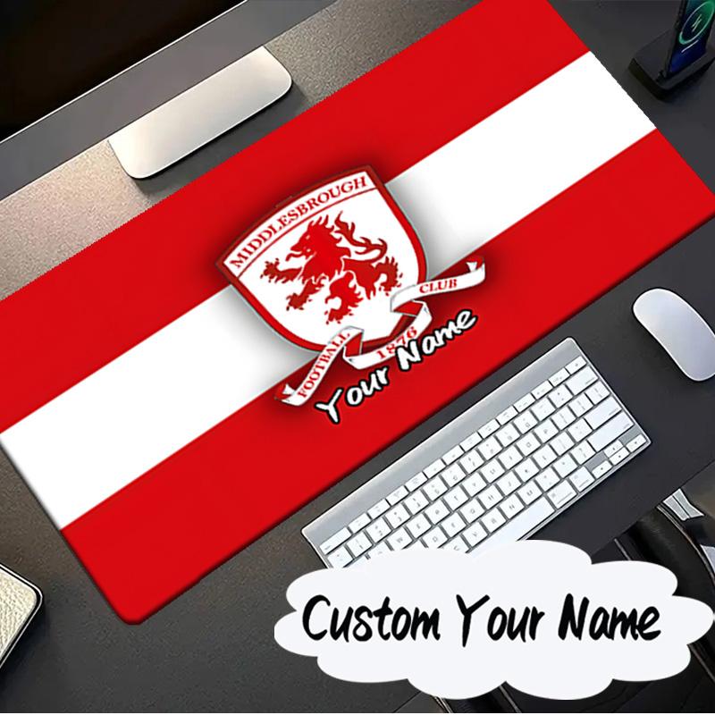 Custom Name Mouse pad Middlesbrough Football Club Crest Mouse pad, Gaming Mouse Pad, keyboard pad, Desk Decor for computer notebook Fan Birthday Gift