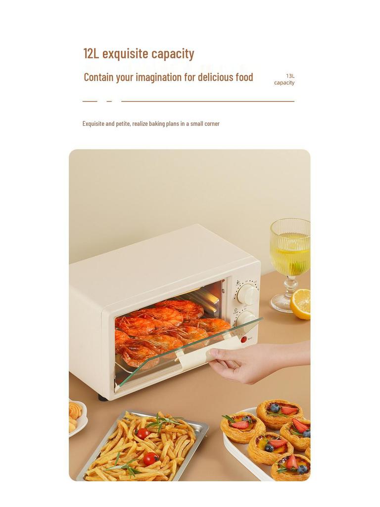 Rongshengda 12-Liter Vertical Multi-functional Electric Oven for Home Baking