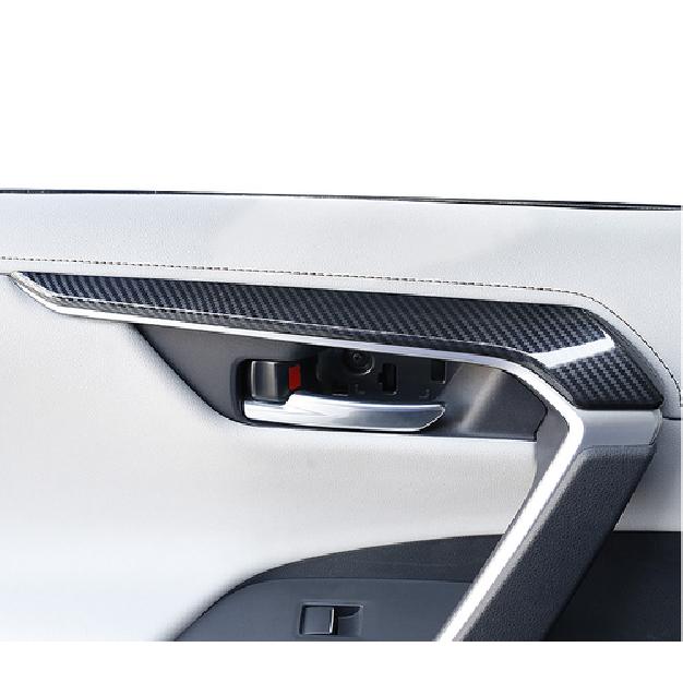 Carbon Fiber Interior Door Molding Strip Decor Trim For Toyota RAV4 -
