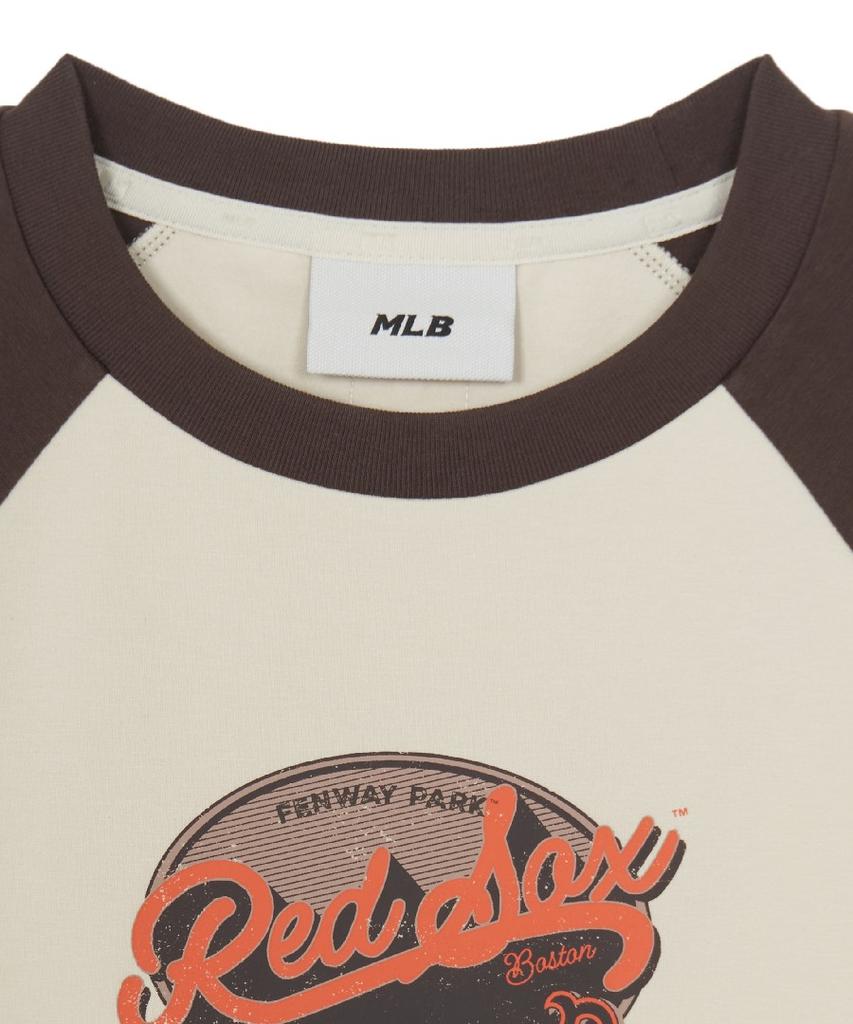 Emelbi Women'S Vintage Colorblock Crop T-Shirt Bos (L.Sand)