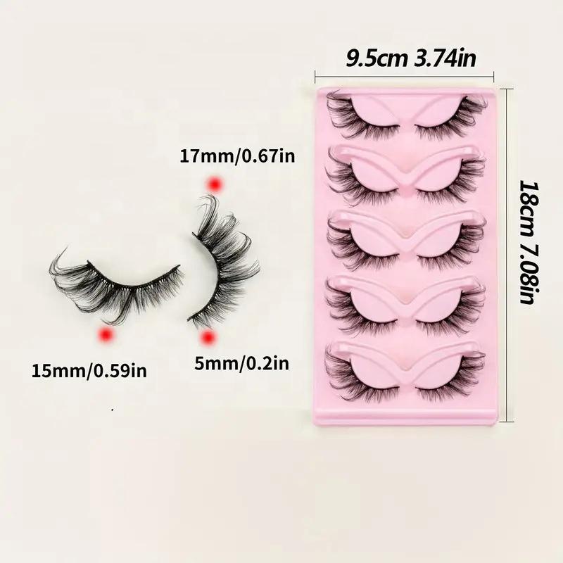 Reusable Easy to Clean fox 3D Artificial Eyelashes with Fluffy cat Eye Appearance Slanting and Slender Long False Eyelashes