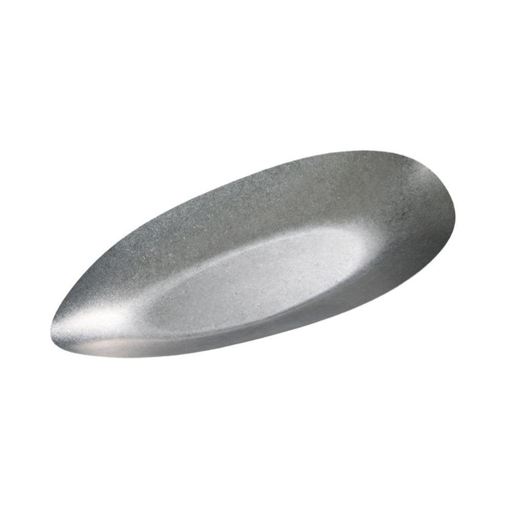 Irregular Shape Vintage Stainless Steel Meal Plate Anti-fall Unbreakable Dinner Plate Industrial Style Bone Dish Camping