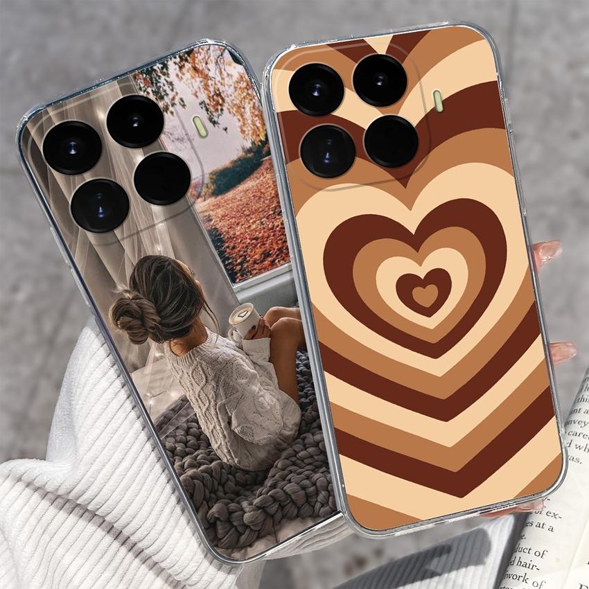 Cases For Redmi 17 17C / Xiaomi 17T Pro / 17 Pro Max 17 Ultra 17 Max Cute Girl Label Pattern Phone Covers Transparent TPU Ultrathin Lightweight Bumper