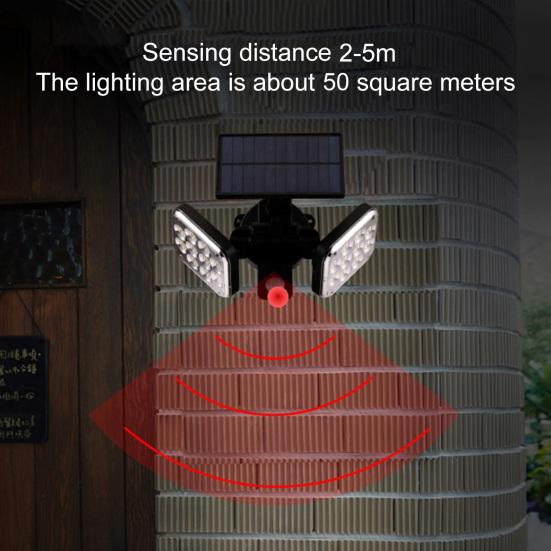 2108 Solar Power Waterproof ABS Dual Sensor Light Head Solar Wall Light