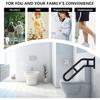 Handrails for Outdoor Steps, 21" Wall Mounted Railings for 1-3 Steps, Stair Railing Safety Grab Bar with 2 Anti-Skid Crossbar for Garage, Porch,