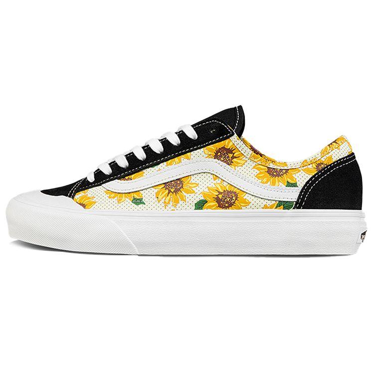 Vans Style 36 Sunflower Low-Top Skate Shoes Unisex Sneakers Black Yellow VN0A5HFF6SR