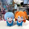 15cm NEON GENESIS EVANGELION Figura Kawaii Boneca de Pelúcia EVA Rei Ayanami Asuka Pingente de Bolsa Periférico de Anime Modelo de Coleção Brinquedos