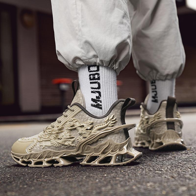 Herresko Joggesko Herre tenis Luksussko Herre casual Trainer Race Pustende mote loafers løpesko for menn