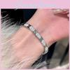 Titanium Steel Zirconia Geometric Bangle With Elegant Design For Womens Stylish Accessories