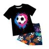 Football Field 3D Printed Children's Set Fashion T-shirt Shorts T-shirt Boys and Girls Sportswear Set