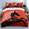 Black horse, floral accents. Bedding sets Duvet cover sets Duvet covers Pillowcases(1* Duvet Cover 2* Pillowcases without duvet insert)