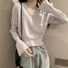 Women's White Cross-Border Bell Sleeve Sweater - Autumn/Winter Slim-Fit Waist-Cinching Knitted Pullover