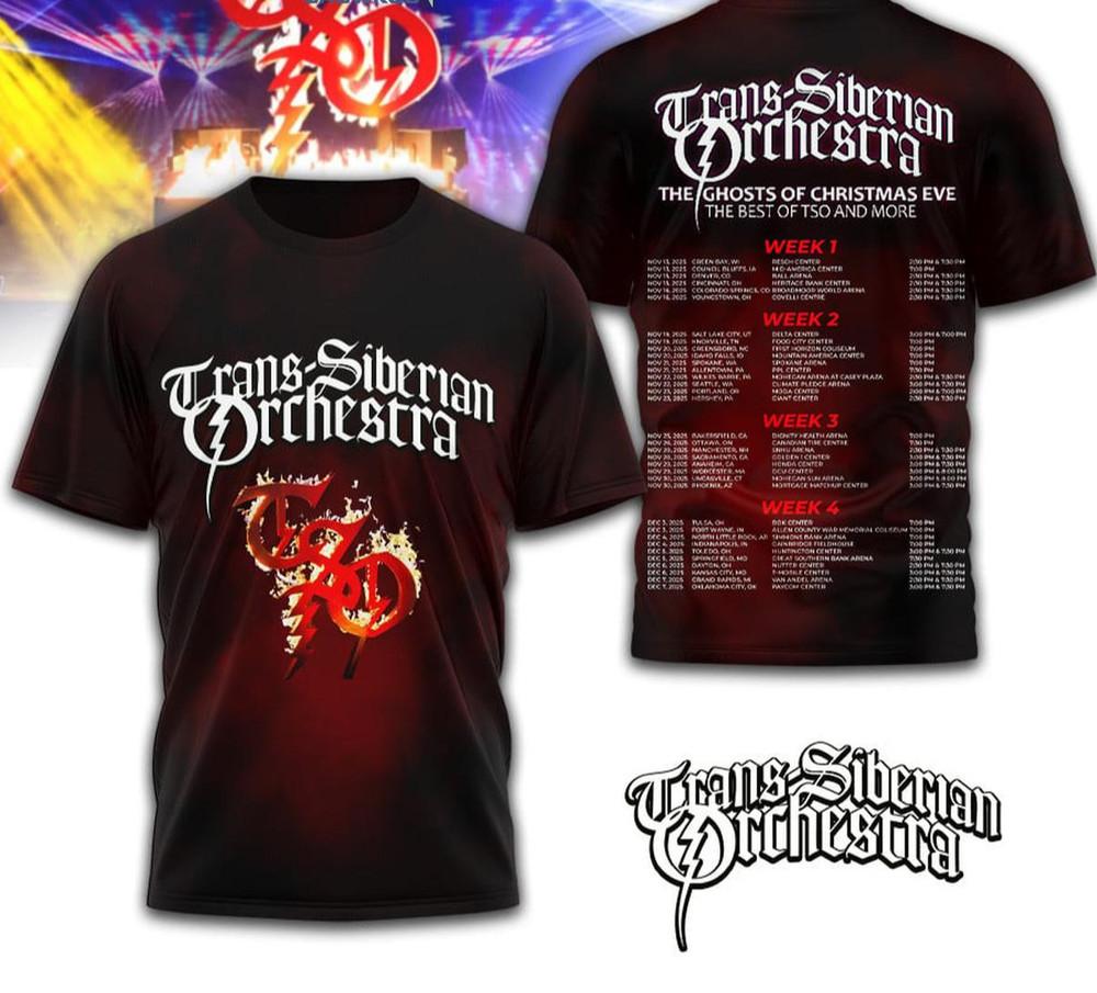 Trans Siberian Orchestra The Ghosts If Christmas Eve 3D T-Shirt Unisex T-Shirt XXXXL