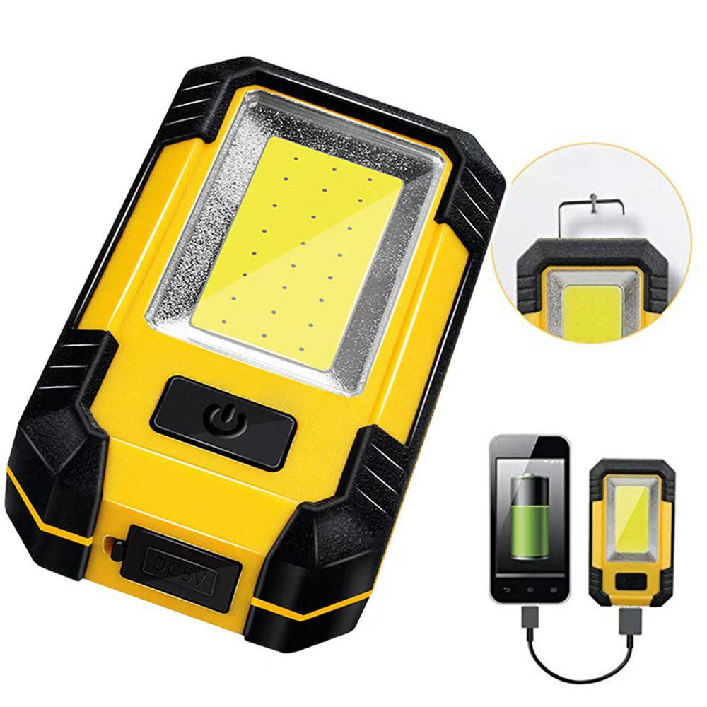 Rechargeable COB Magnetic Work Light - Multi-functional, High-Brightness Lamp for Car Repair and Camping.