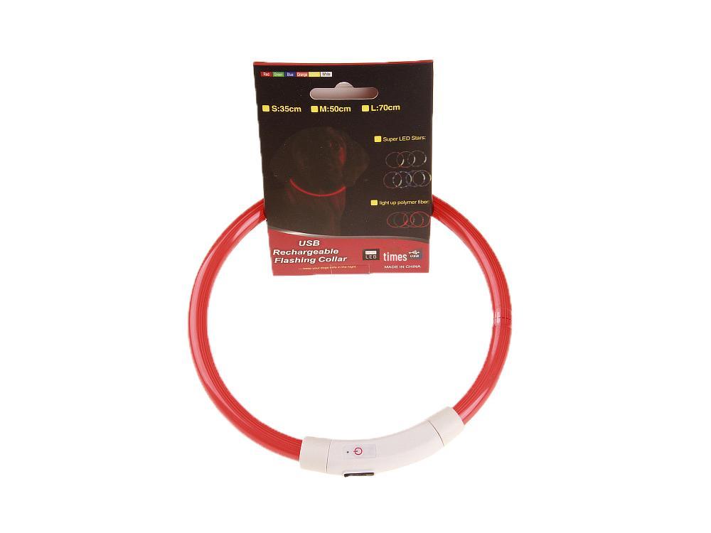 

Rechargeable LED Pet Collar for Night Safety 35cm Fiber Optic