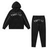 Trapstar Red & Black Tiger Head Towel Embroidery Tracksuit - Couples' Casual Hoodie & Pants Set