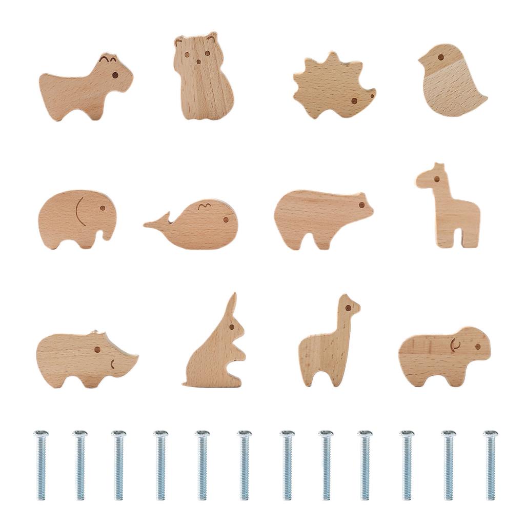 Animal Shape Wooden Drawer Handle Multiple Styles Exquisite Patterns Handles For Furniture