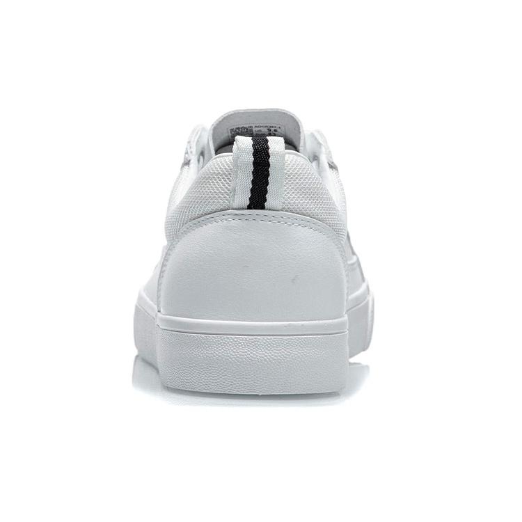 Li Ning Abrasion Resistant Breathable Low top Skateboard Shoes Men's Standard White AGCR397-1