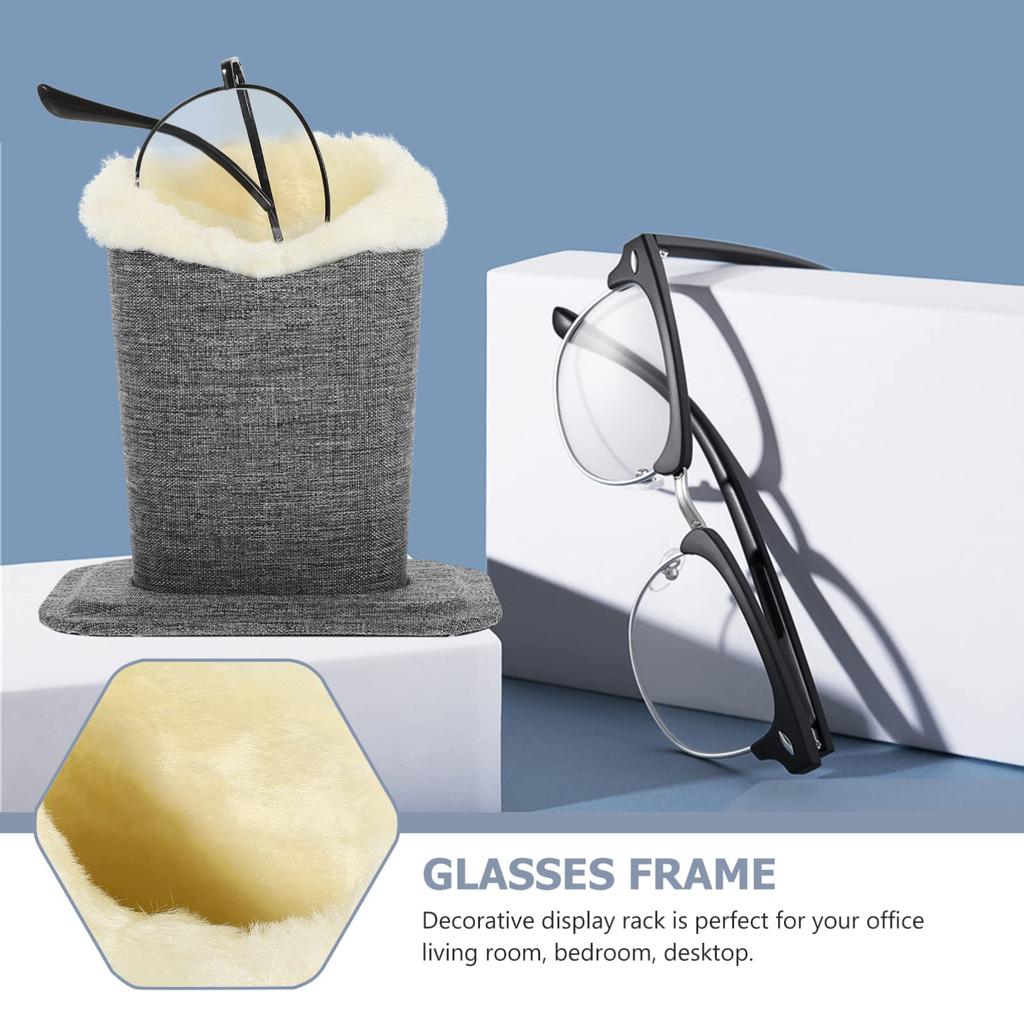 FRCOLOR Brillen Brillen Plüsch Aufbewahrungszubehör Ständer, Halter, Spielzeug, Flauschig, Organizer, Ornament, (Grau)