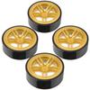 4pcs RC 6 Spoke Plastic Wheel Rims with Rubber Tires for 1 10 RC Drift Car OnRoad Drifting Car