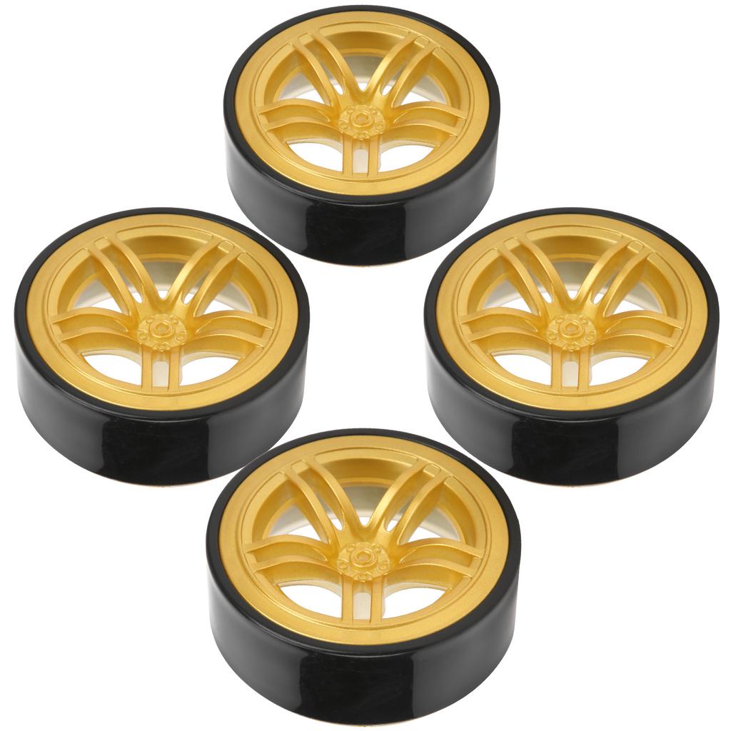 4pcs RC 6 Spoke Plastic Wheel Rims with Rubber Tires for 1 10 RC Drift Car OnRoad Drifting Car