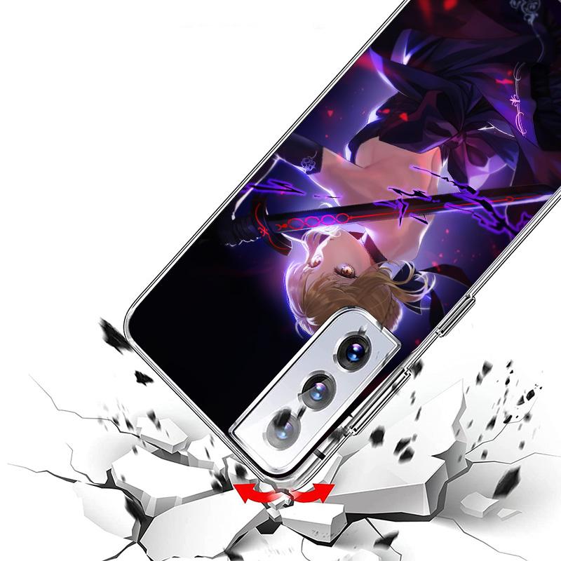 Fate Zero Stay Night Saber Phone Case For Samsung Galaxy S24 S25 Edge S26 Ultra S23 S22 S21 Plus S20 FE + Personalized Print Cov