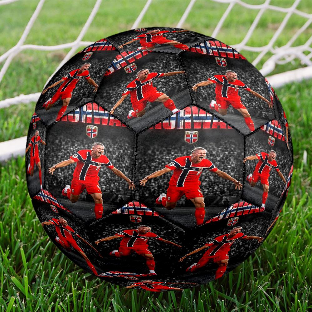 1pc Haalands Manchester City Moment Size 5 Soccer Ball PVC Football Sports Matches Training Outdoor Games Beach Elastic Balls 07e11