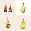 Bee Capybara Backpack Bees Spit Bubbles Plush Keychain For Kids And Bag Decor