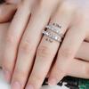 Moissanite Eternity Ring 0 .7 Ct D Color Clarity Platinum Plated Sterling Silver Wedding Band Moissanite Engagement Ring