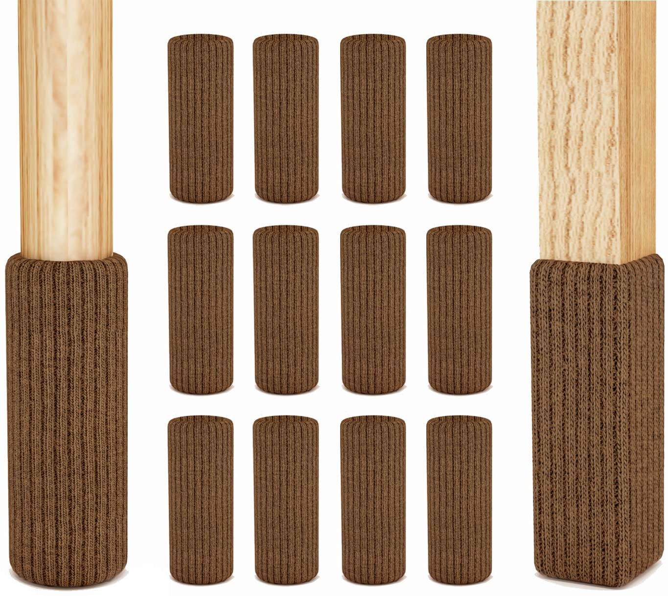 

Latest 24pcs Anti-Noise Furniture Leg Socks High Elastic Knitted Chair Leg Ground Surface Protectors Non Slip Thickening Table Feet Covers