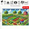 2D Garden Orchard Backdrop, Kids Party Vegetable Theme Photo Background
