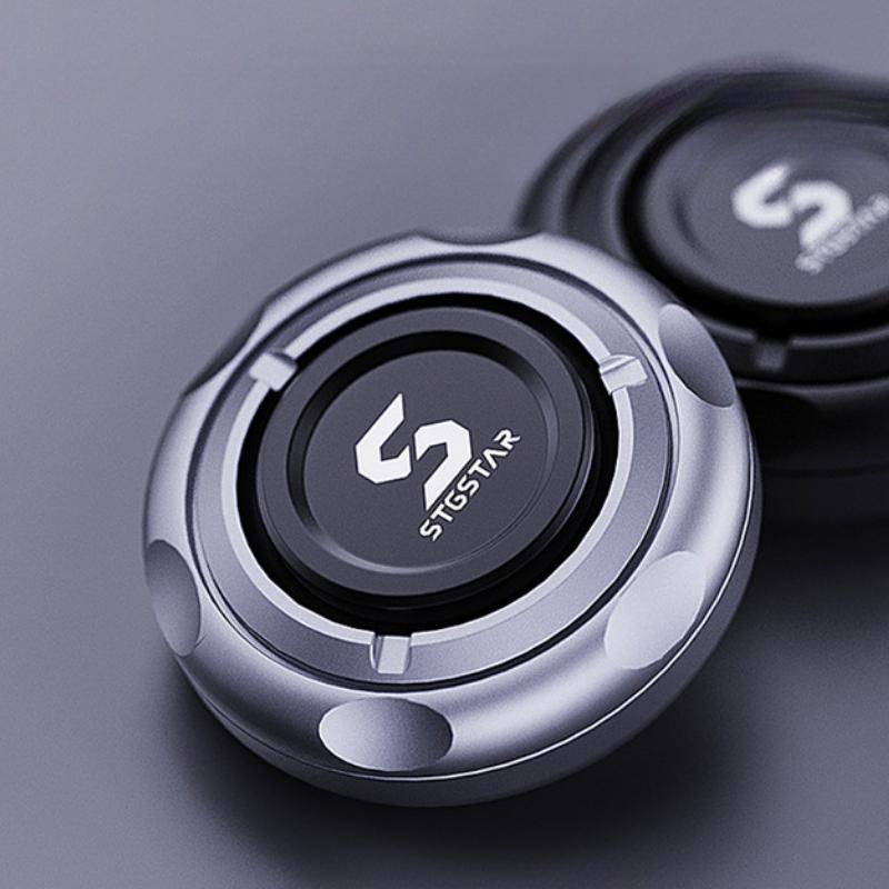 Topmix Black Fidget Spinner Magnetic Push Coin Ratchet Wheel Haptic Coin Edc Metal Relieve Stress Relief Toy Spinning Top Gyro Pushing Card