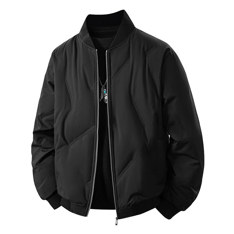Men's Plus Size Fashionable Baseball Collar Jacket Fashionable Warm Down Jacket for Men