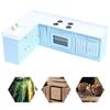 3’’ for Doll House Toy Miniature Cooking Cabinet Mini Kitchen Cabinet Dollhouse Accessory Girl’s Pretend for Play Toy Su