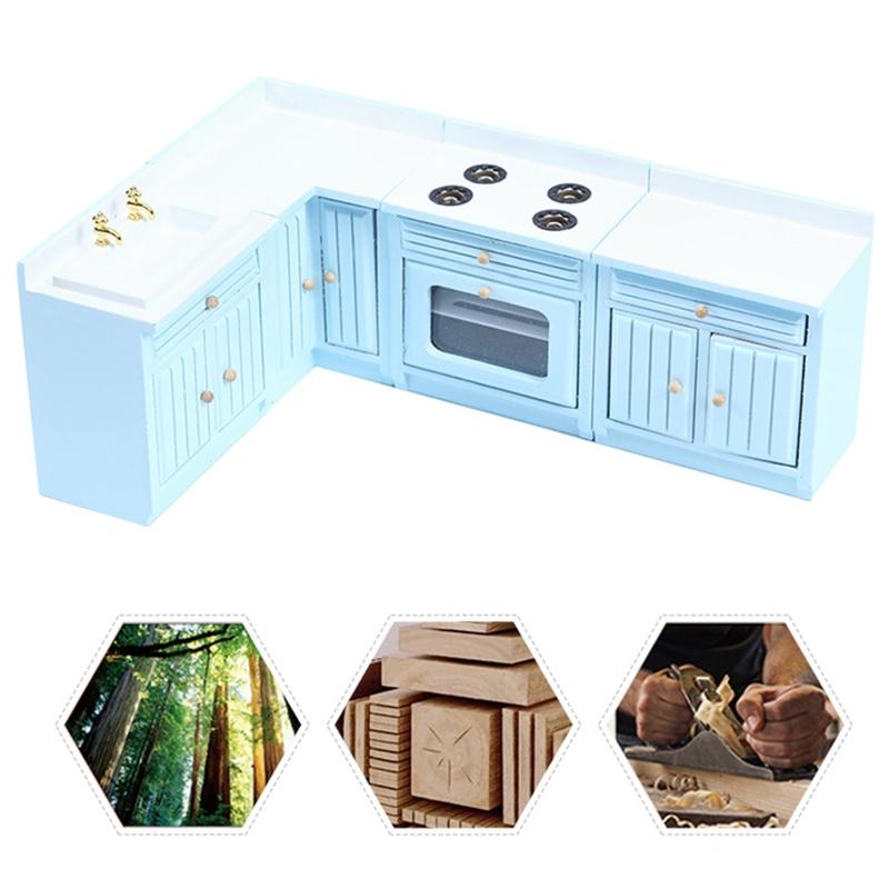 3’’ for Doll House Toy Miniature Cooking Cabinet Mini Kitchen Cabinet Dollhouse Accessory Girl’s Pretend for Play Toy Su