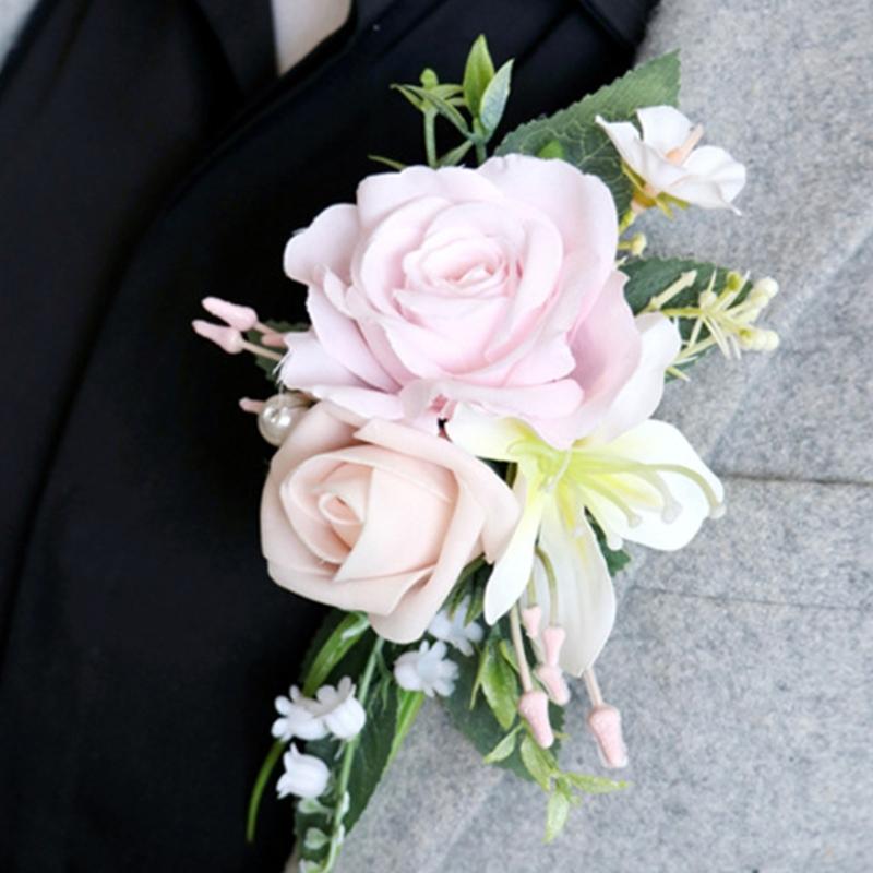 Wedding Boutonnieres Artificial Flower Arrangement for Wedding Reception Wedding Ceremony Engagement Decors
