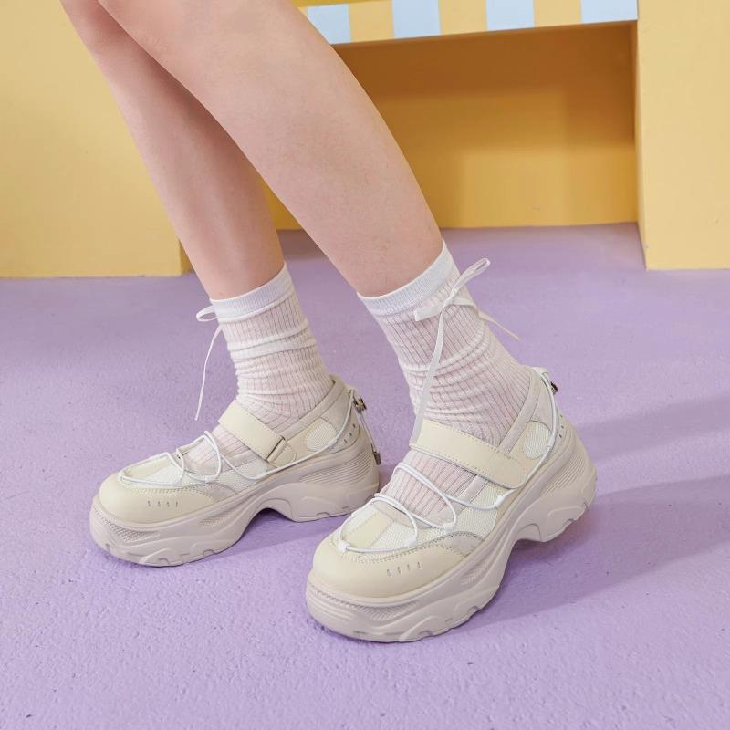 Horse Speed Doctrine Summer New Thick-soled Mary Jane Shoes Women's Small Height Increase Single Shoes Versatile Casual Shoes
