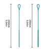 2Pcs Silicones Straw Cleaning Brush Set with Bendable Steel Safe