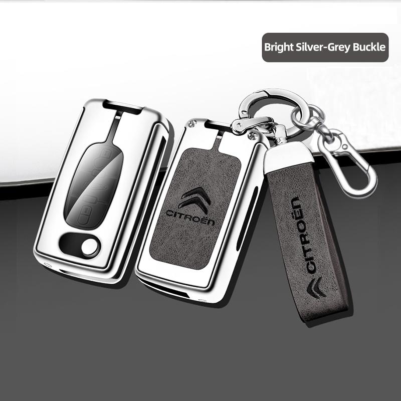 Zinc Alloy Car Key Case Cover Citroen C4 C5 C3 C1 C2 C6 C8 Picasso Berlingo VTS Xsara C-Crosser C-Elysee Jump KeyChain Metal Key