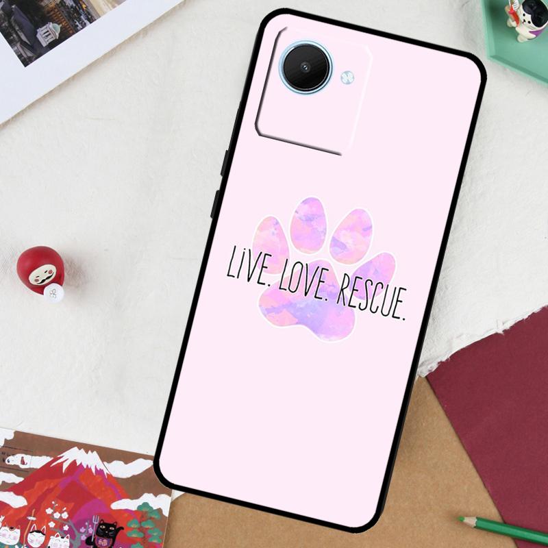 Cat Dog Paw Design For Realme 13 Pro Plus 14 12 10 11 GT 6 5 6T GT7 Pro C51 C21Y C25S C75 C67 C61 C53 C55 Case