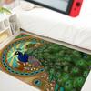Crystal Velvet Elegant Peacock Carpet Floor Mat Bedside Carpet Door Mat Room Decoration Mat Kitchen Carpet