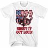 Kiss Shout White Adult T-Shirt