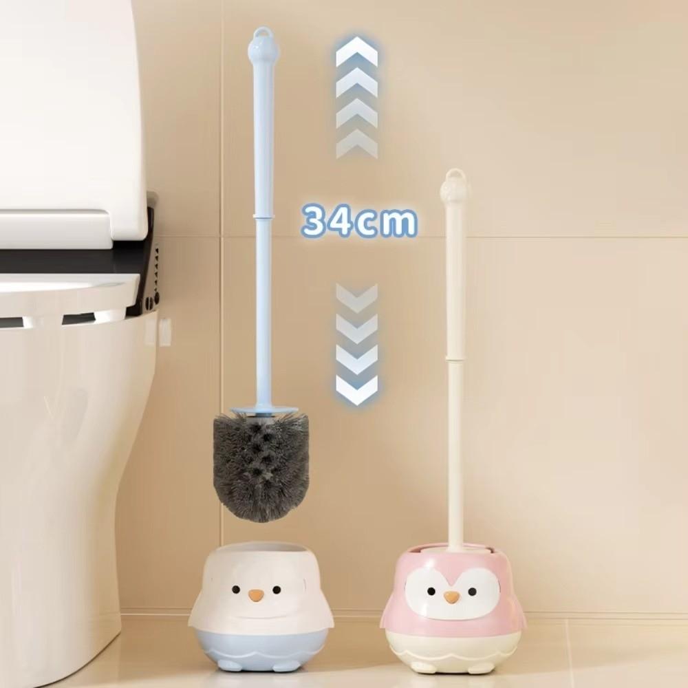 Long Handle Toilet Brush Silicone Bathroom Accessories Cute Cleaning Tool
