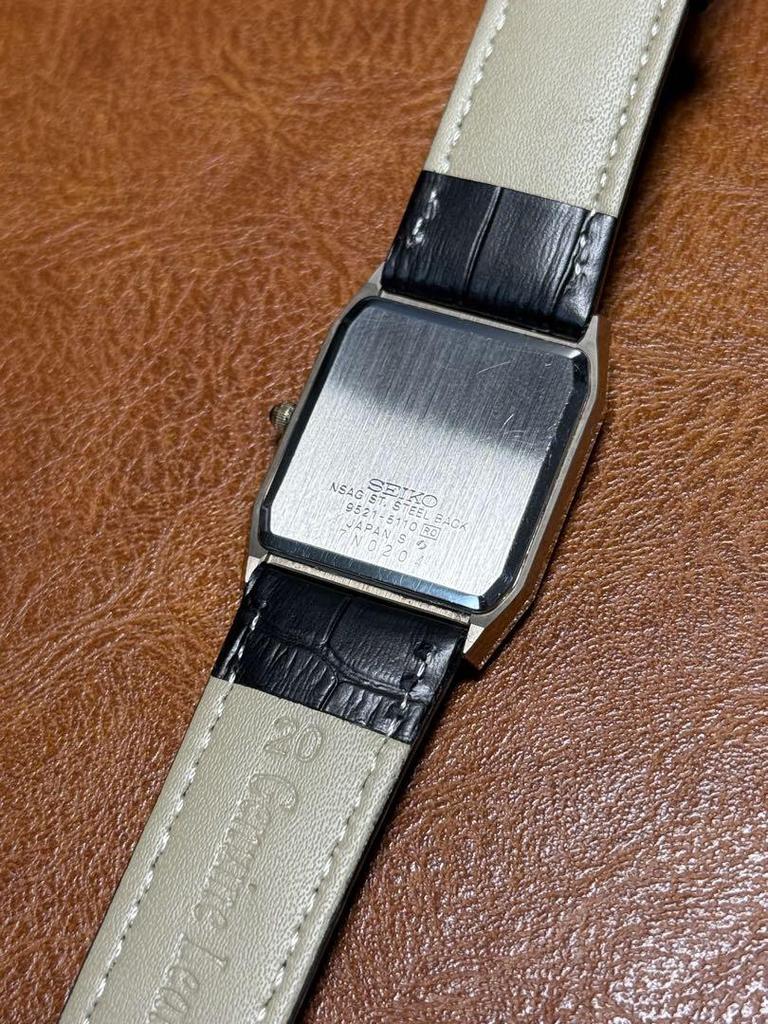 [USED] A105 Rare Working Seiko Dolce Square Watch from the 1980s