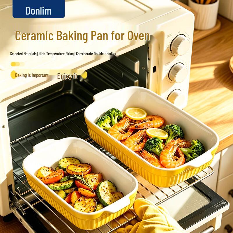 Donlim Ceramic Baking Dish with Double Handles
