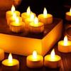 New Flameless Tea Light LED Flickering Tealight Candles Flameless Tea Light Real Flicker Candles Wedding Xmas Fun Party