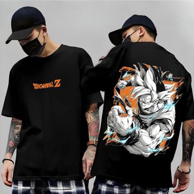 Dragon Ball Z Print Short Sleeve Cotton TShirt Son Goku Vegeta Unisex Women Clothes Harajuku Yk Tee Vintage Casual Tee Tops